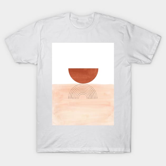 Abstract half-circle T-Shirt by WhalesWay